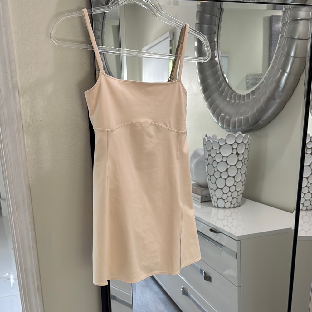 REVOLVE Cream Spaghetti Strap Sundress Mini tennis dress